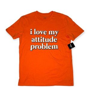 Graphic mens t shirt size small orange